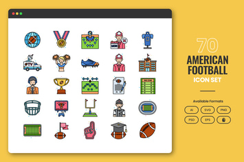 70 American Football Icons