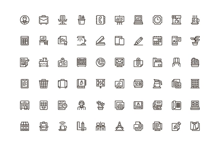 Workspace Unique Web Line Icons Pack