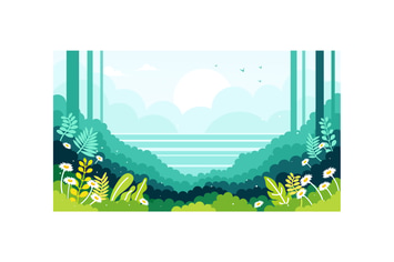 Ocean view on the edge of the forest