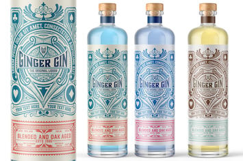 Vintage Gin Label Packaging Layout 