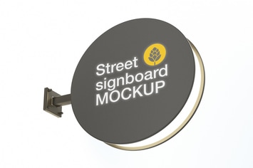 Signboard Wall Mockup