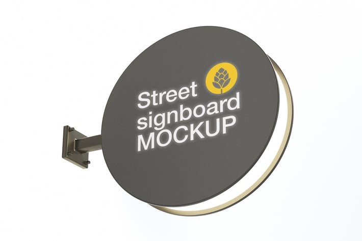 Signboard Wall Mockup