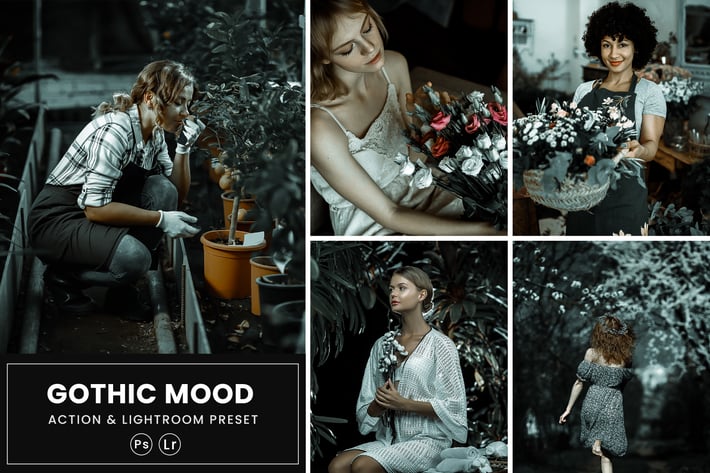 Gothic Mood Photoshop Action & Lightrom Presets