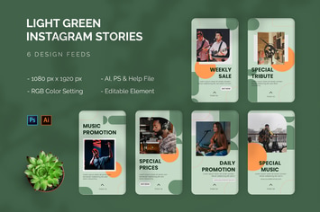 Light Green Music - Instagram Story