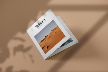 Square Bifold Brochure Mockup