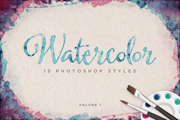 Watercolor Photoshop Styles Volume 1