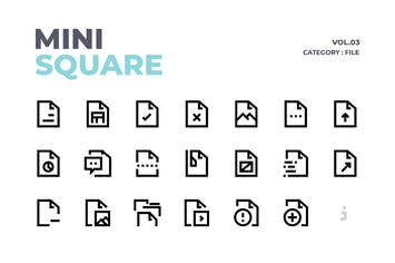 Mini square - 60 File Icons