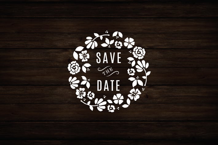 Floral Wreath Save The Date