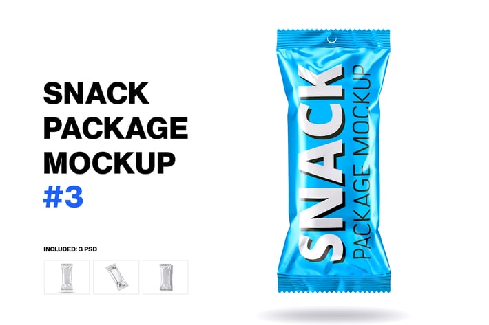 Snack Package Mockup Set 3