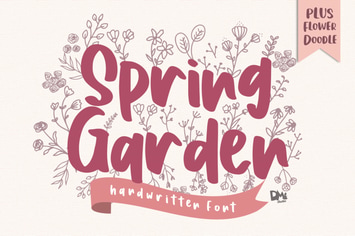 Spring Garden - Beautiful Handwritten Font 