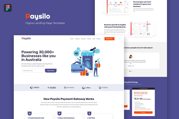 Paysilo — Figma Landing Page Template