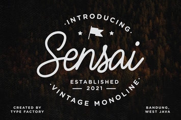 Sensai – Vintage Monoline Script