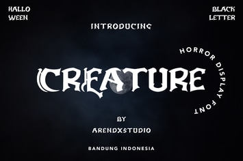 Creature - Horror Display Font