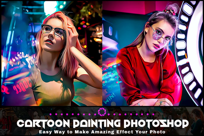 Cartoon Painting Photoshop Actions 