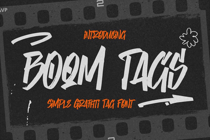 Boom Tags - Simple Graffiti Tag Font