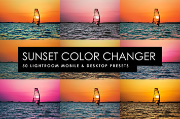50 Sunset Color Changer Lightroom Presets and LUTs