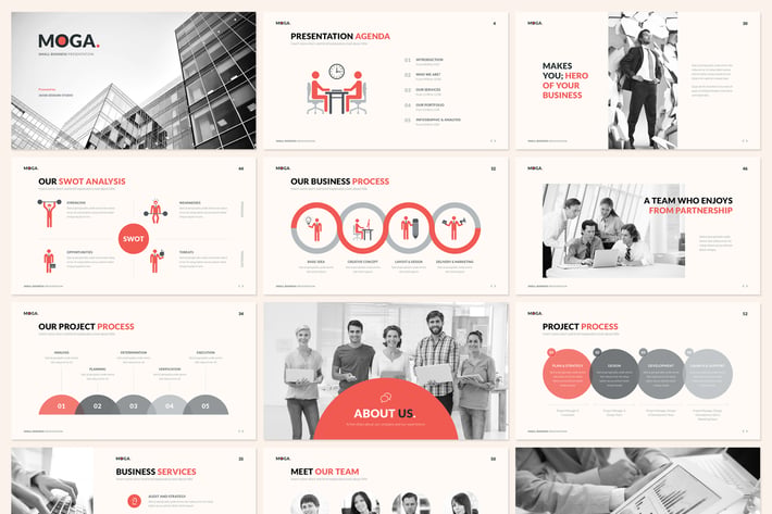 MOGA. Small Business Presentation Google Slides