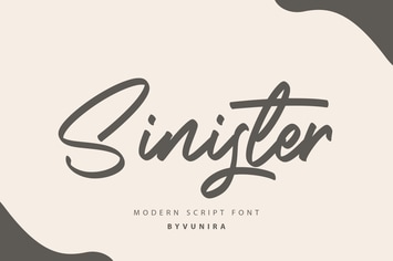 Sinister | Modern Script Font