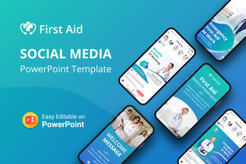 Medical First Aid Social Media PowerPoint Template
