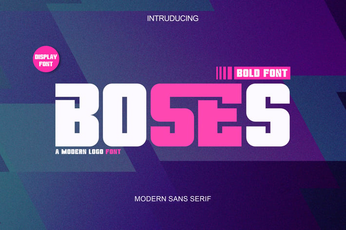 Boses  Font Display  Logotype
