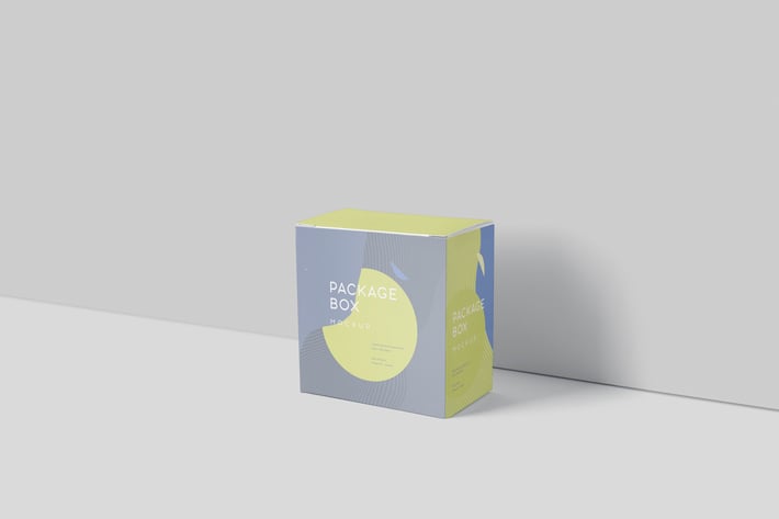 Package Box Mockup Set - Slim Square