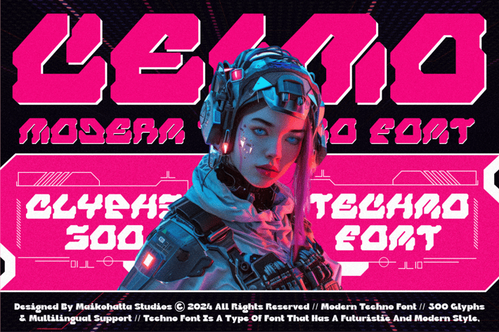 Ceimo - Modern Techno Font
