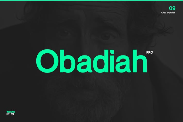 Obadiah pro - Modern Typeface + WebFont