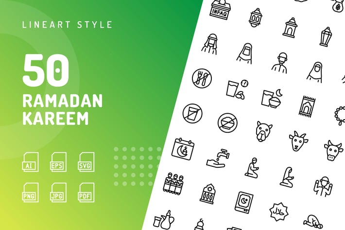 Ramadan Kareem Line Icons