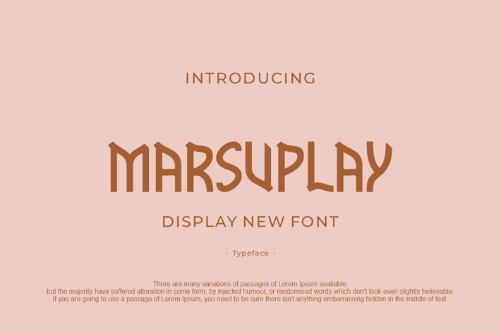 MARSUPLAY Font