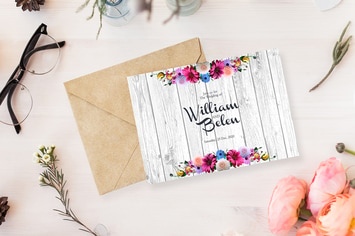 Floral Wedding Invitation Card