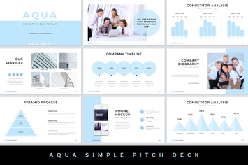 Aqua Pitch Deck Keynote Template