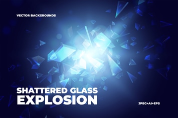 Shattered Glass Explosion Backgrounds
