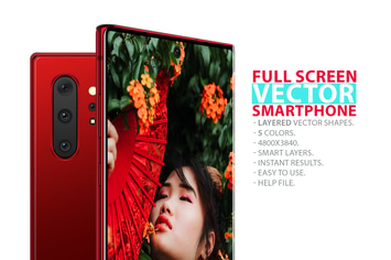 Note 10 Fullscreen Smartphone Layered PSD MockUps