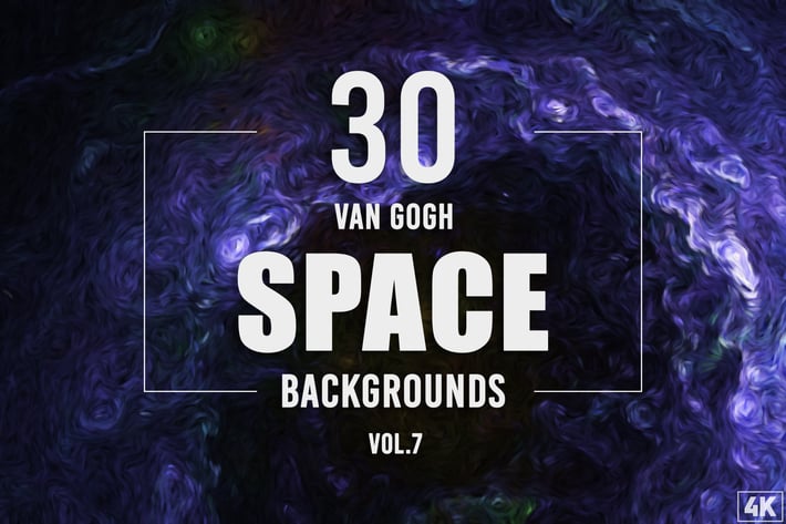 30 Van Gogh Space Backgrounds - Vol. 7