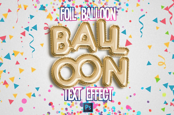 Foil Balloon Text Effect for Photoshop