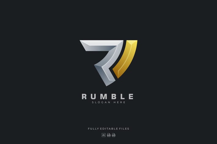 Abstract Bold Letter Color Gradient Logo 