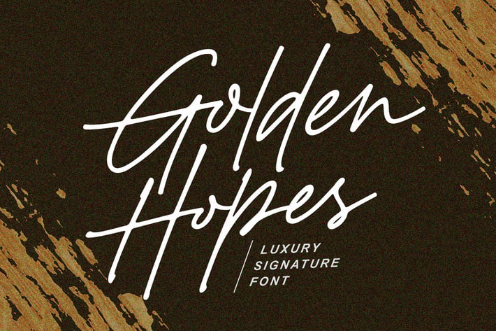 Golden Hopes - Natural Signature Font