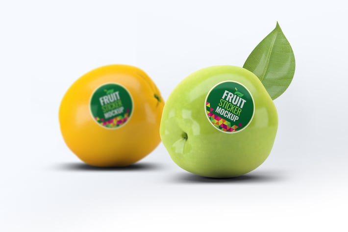 Fruit Sticker Mock-Up