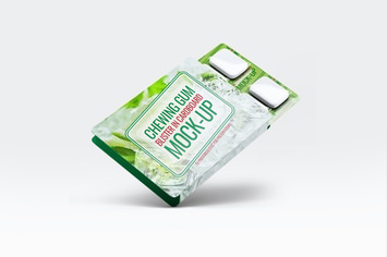 Chewing Gum Blister in Cardboard Mock-Up