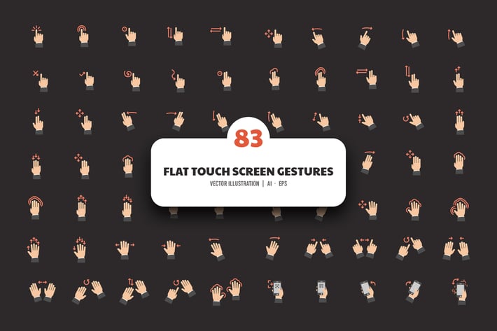 83 Flat Touch Screen Gestures