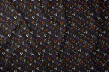 Outline Halloween Seamless Pattern