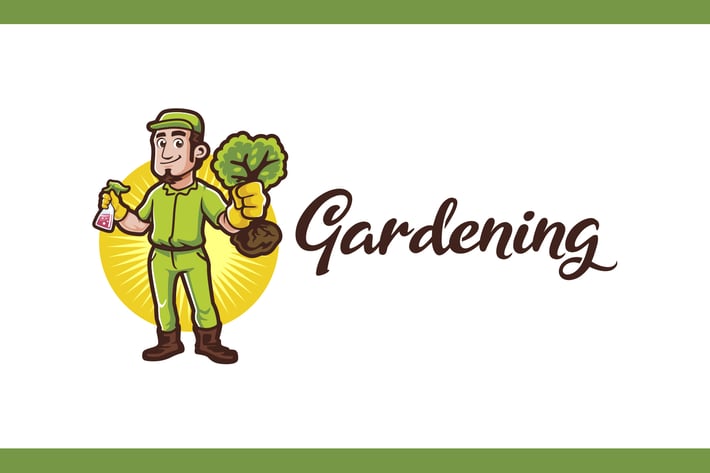 Gardener Mascot - Gardening and Landscaping Logo