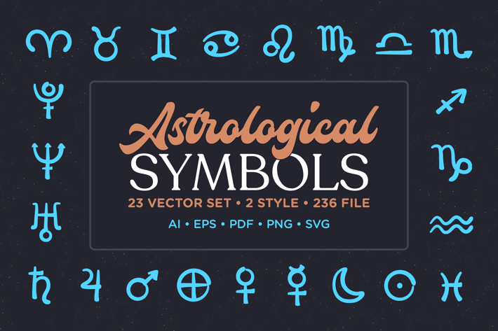 Astrological Symbol Vector Set