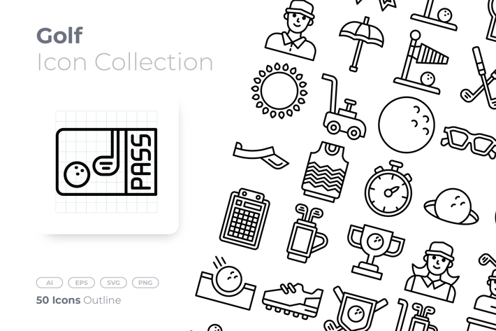 Golf Outline Icon