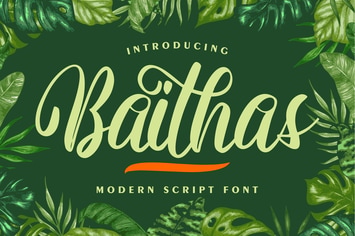 Baithas | Modern Script Font