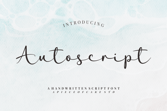 Autoscript - A Script Font