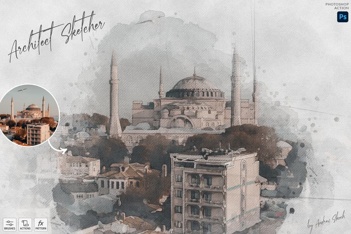 Architect Sketcher - Photoshop Action