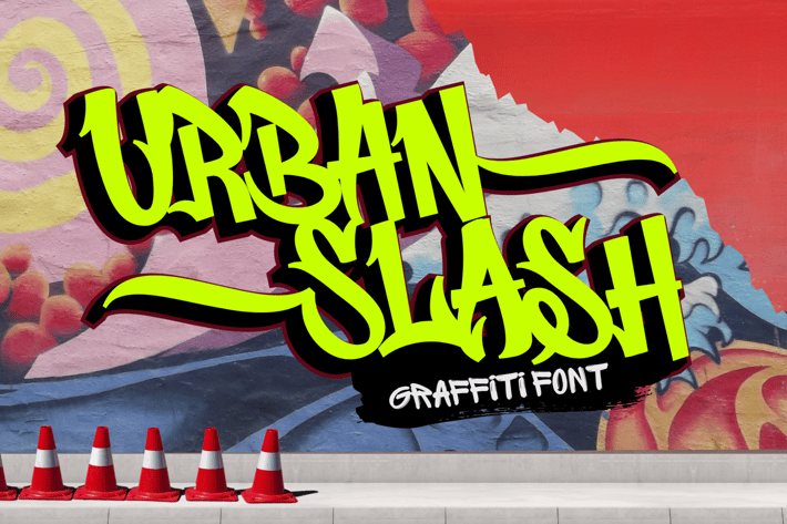 Urban Slash - Graffity Font