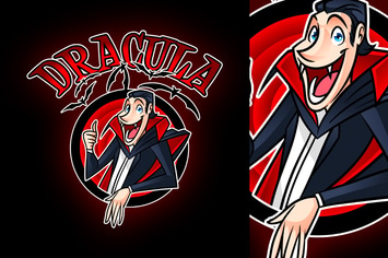 Cartoon Dracula Logo