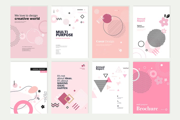 Beauty brochure, annual report, cover designs